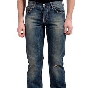 Exte Men's Blue Straight Leg Jeans